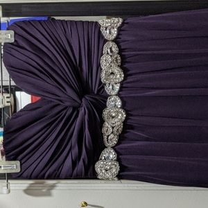 City Triangles Strapless Purple Gown